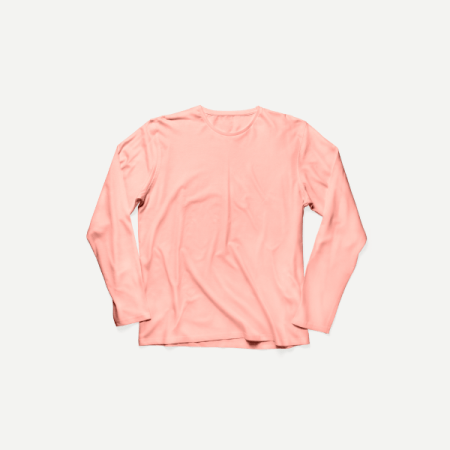 Long-sleeve Vintage Cotton T-shirt in Pink